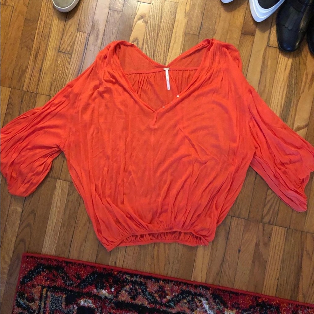 Free People Orange Top